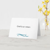 Eenvoudig Design Grief is een Ocean Horizontal Kaart (Gele Bloem)
