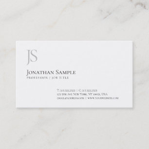 Eenvoudig design monogram professionele afbeelding visitekaartje