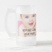 Eenvoudig design, uniek in een soort gepersonalise matglas bierpul (Links)