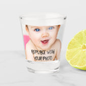 Eenvoudig design, uniek in een soort gepersonalise shot glas (Voorkant)