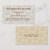 Eenvoudig design voor gezelschapszetters visitekaartje (Voorkant / Achterkant)