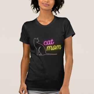 Eenvoudig design vrouw zwarte kattenliefje moeder t-shirt