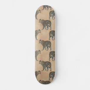 Eenvoudig dierlijk patroonpatroon in Golden Leopar Skateboard