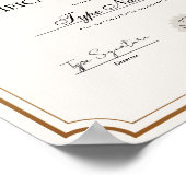 Eenvoudig  diploma, diploma poster (Hoek)