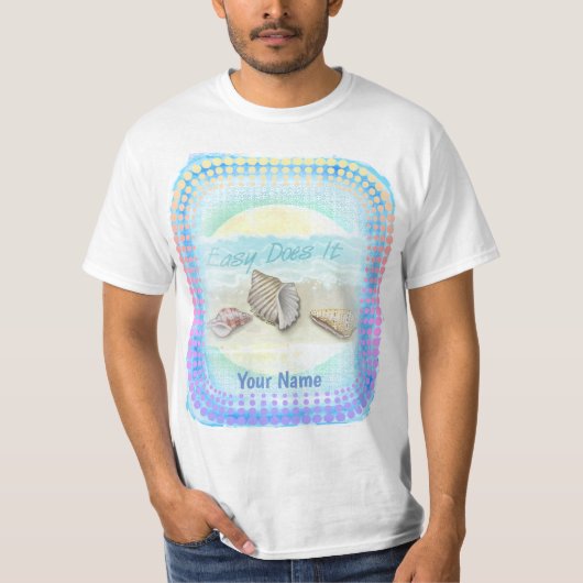 Eenvoudig doet het Serenity Seashells T-shirt (Voorkant)