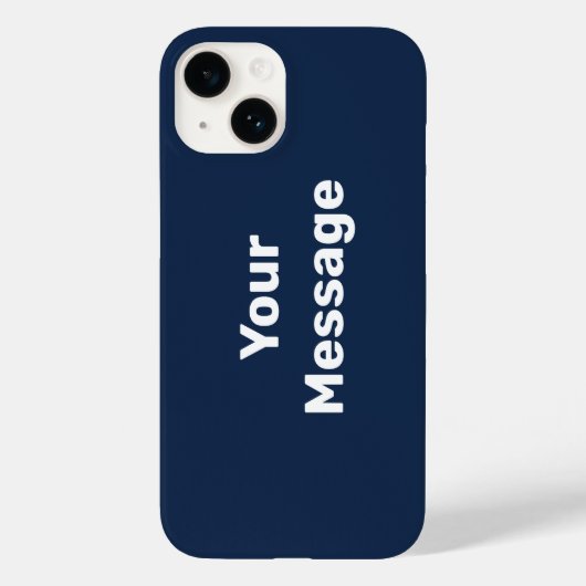 Eenvoudig donkerblauw met witte Sjabloon Case-Mate iPhone Case (Achterkant)