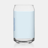 Eenvoudig drie Letter blauw Monogram Blikvorm Glas (Links)