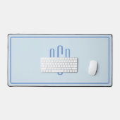 Eenvoudig drie Letter blauw Monogram Bureaumat (Keyboard & Muis)