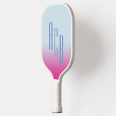Eenvoudig drie letters blauw heet roze ombre monog pickleball paddle (Links)