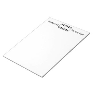 Eenvoudig dubbelzijdig Domino Game Score Pad White Notitieblok