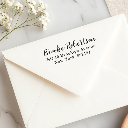 Eenvoudig duidelijk retour adres zelf inking stemp zelfinktende stempel