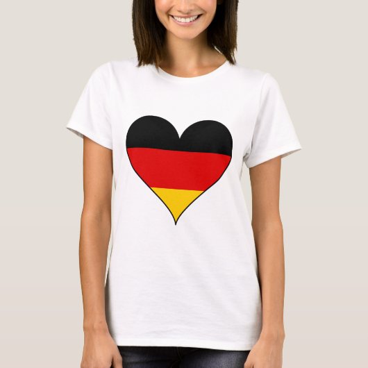 Eenvoudig Duitsland hart T-shirt (Voorkant)