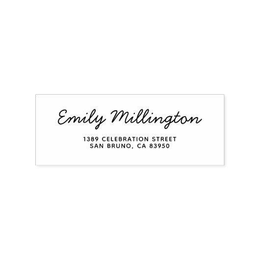 Eenvoudig e-mailadres 	rubberstempel (Afrduk)