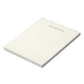 Eenvoudig Ecru Ivory whitepaper gepersonaliseerd Notitieblok (Gedraaid)