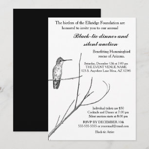 Eenvoudig een Hummingbird op een stok uitnodigen Kaart