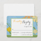 Eenvoudig een tropische RSVP-kaart RSVP Kaartje (Voorkant / Achterkant)