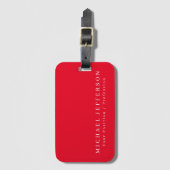 Eenvoudig eenvoudig minimalistisch elegant modern  bagagelabel (Voorkant (verticaal))