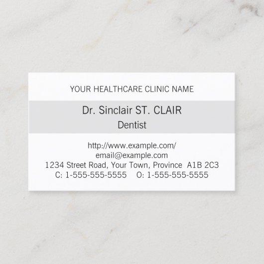 Eenvoudig, eenvoudig Visitekaartje (Voorkant)