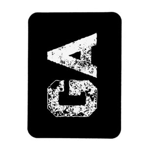 Eenvoudig Eenvoudige Initiaal Letters Monogram Zwa Magneet