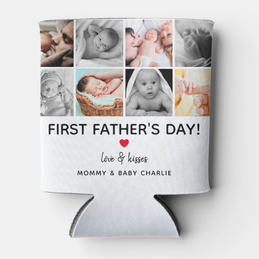 Eenvoudig eerste Vaderdag Afbeelding | Papa Blikjeskoeler (Voorkant)