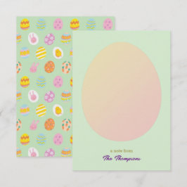 Eenvoudig Ei & Pasen Geschilderde Eieren Patroon G Bedankkaart