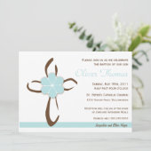 Eenvoudig eigentijds kruis met blauwe ventilator kaart (Staand voorkant)