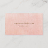 Eenvoudig Elegance Roze Visitekaartje (Achterkant)