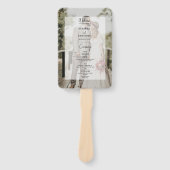 Eenvoudig Elegant 2 foto overlay bruiloft programm Handwaaier (Voorkant)