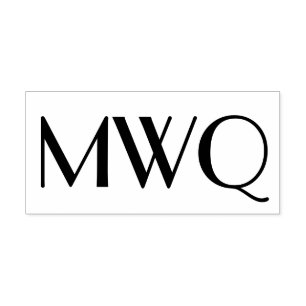Eenvoudig Elegant 3 Initiaal Monogram #6S Zelfinktende Stempel