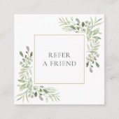 Eenvoudig elegant aanbevelingskaartje (Voorkant)