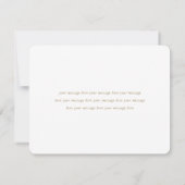 Eenvoudig Elegant aangepast Gold Script Hartelijk  Bedankkaart (Achterkant)