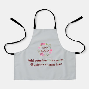 Eenvoudig elegant aangepast logo hier bedrijf apro schort