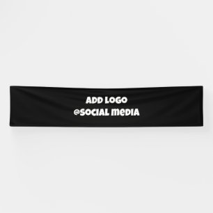 Eenvoudig elegant aangepast logo hier bedrijf g gi spandoek