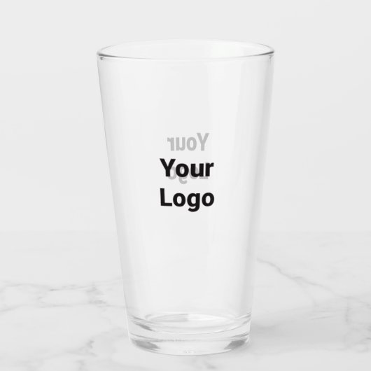 Eenvoudig elegant aangepast logo hier bedrijf glas (Achterkant)