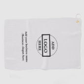 Eenvoudig elegant aangepast logo hier bedrijf golfhanddoek (Horizontaal)