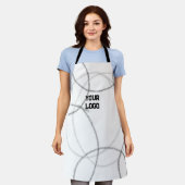 Eenvoudig elegant aangepast logo hier bedrijf schort (Gedragen)