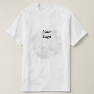 Eenvoudig elegant aangepast logo hier bedrijf t-shirt