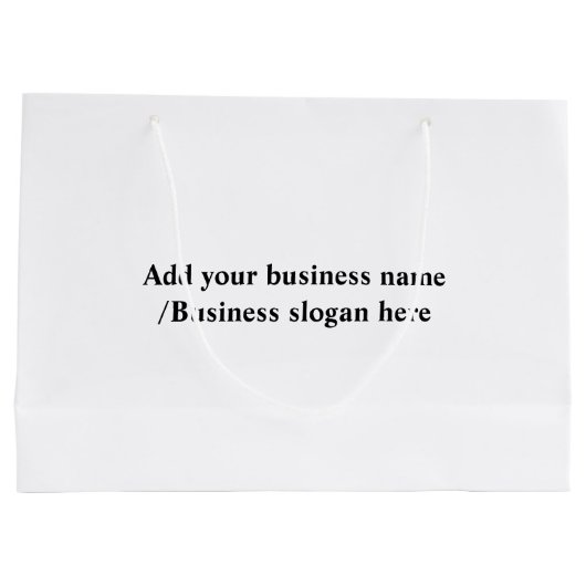 Eenvoudig elegant aangepast logo hier groot bedrij groot cadeauzakje (Achterkant)
