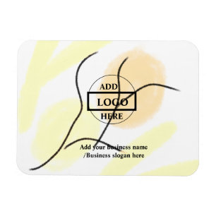 Eenvoudig elegant aangepast logo in bedrijfsmodel magneet