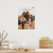 Eenvoudig & Elegant aangepaste foto Huwelijk Poste Poster (Keuken)