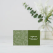 Eenvoudig Elegant Aangepaste Visitekaartjes (groen (Staand voorkant)