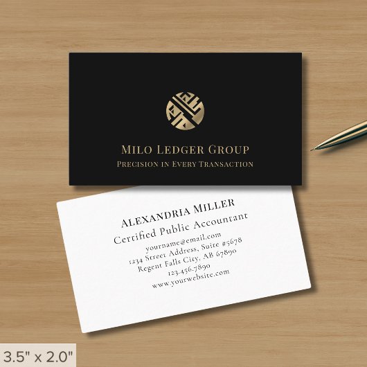 Eenvoudig elegant accountantskantoor CPA Visitekaartje