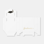 Eenvoudig Elegant Afstudeerder Pet Goud Afstuderen Bedankdoosjes (Uitgevouwen)