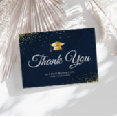 Eenvoudig elegant afstuderen dank u briefkaart