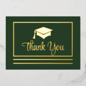 Eenvoudig elegant Afstuderen Dank u het Briefkaart (Voorkant)