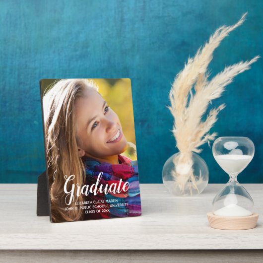 Eenvoudig Elegant Afstuderen Fotoklassejaar Fotoplaat (Zijkant)