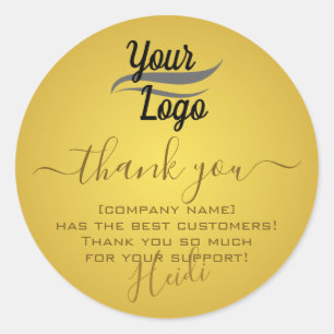 Eenvoudig elegant beige Gold Ombre - Hartelijk dan Ronde Sticker