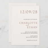 Eenvoudig, elegant beige kaart (Voorkant / Achterkant)