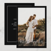 Eenvoudig, elegant beter gecombineerd Verloving Aankondiging (Voorkant / Achterkant)