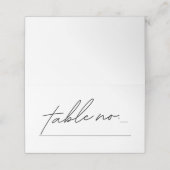 Eenvoudig Elegant Black and White Wedding Table Pl (Buitenkant ongevouwen)